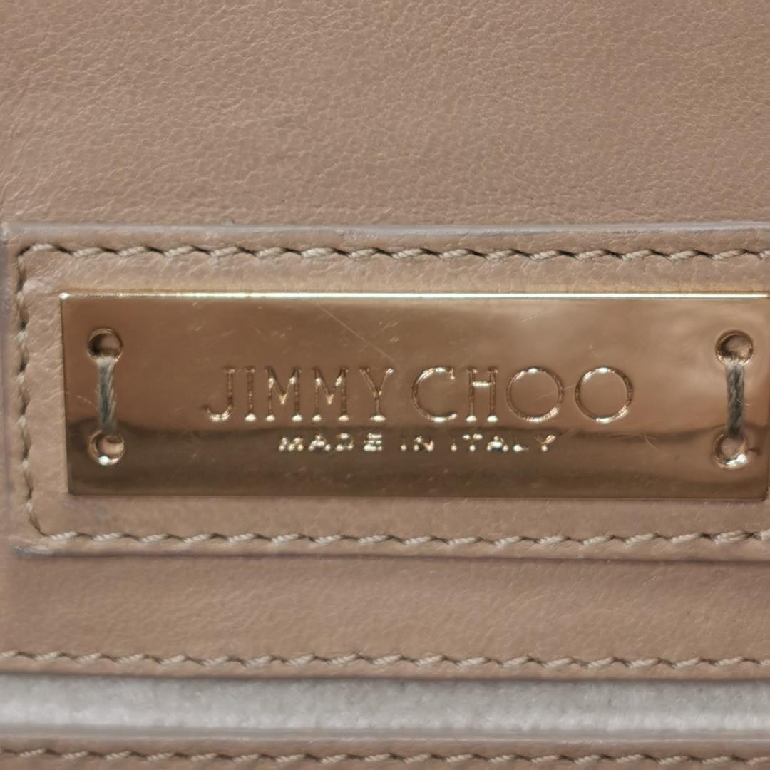 JIMMY CHOO ライリー ベージュ スタッズ ハンドバッグ ショルダー