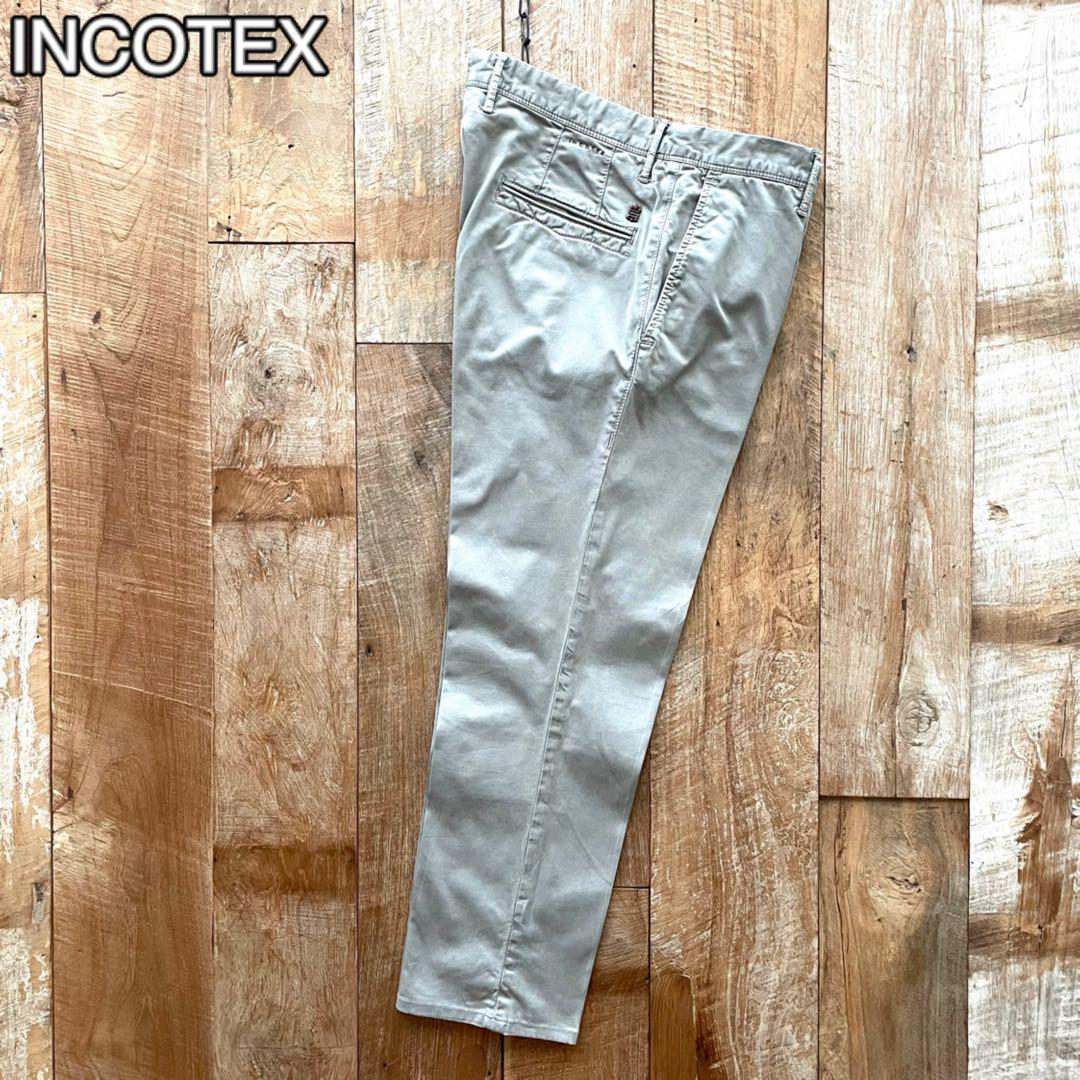【美品】INCOTEX SLACKS テーパード コットン スラックス パンツ