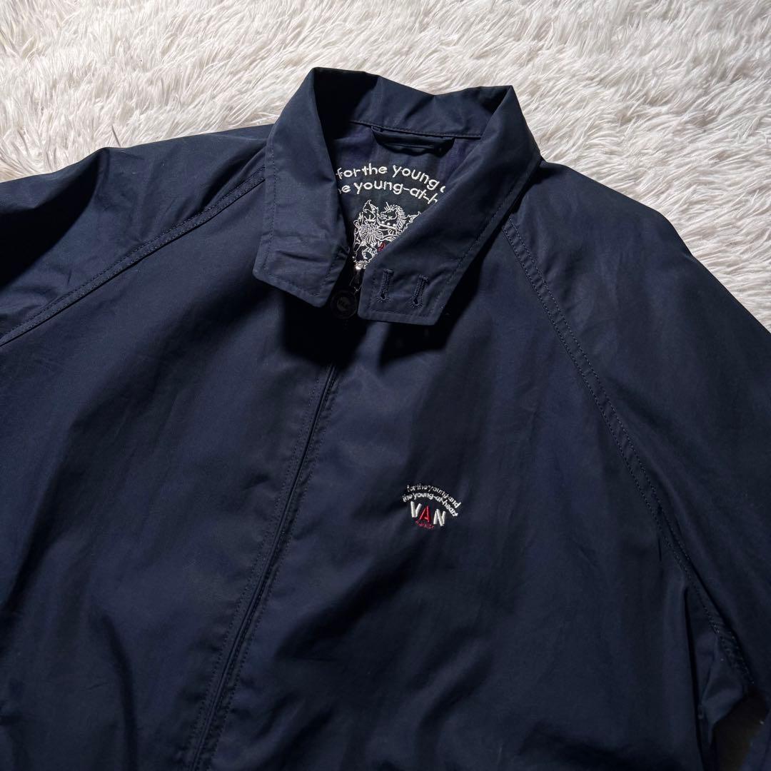 未使用級✨VAN JACKET スウィングトップ アーチロゴ ネイビー L