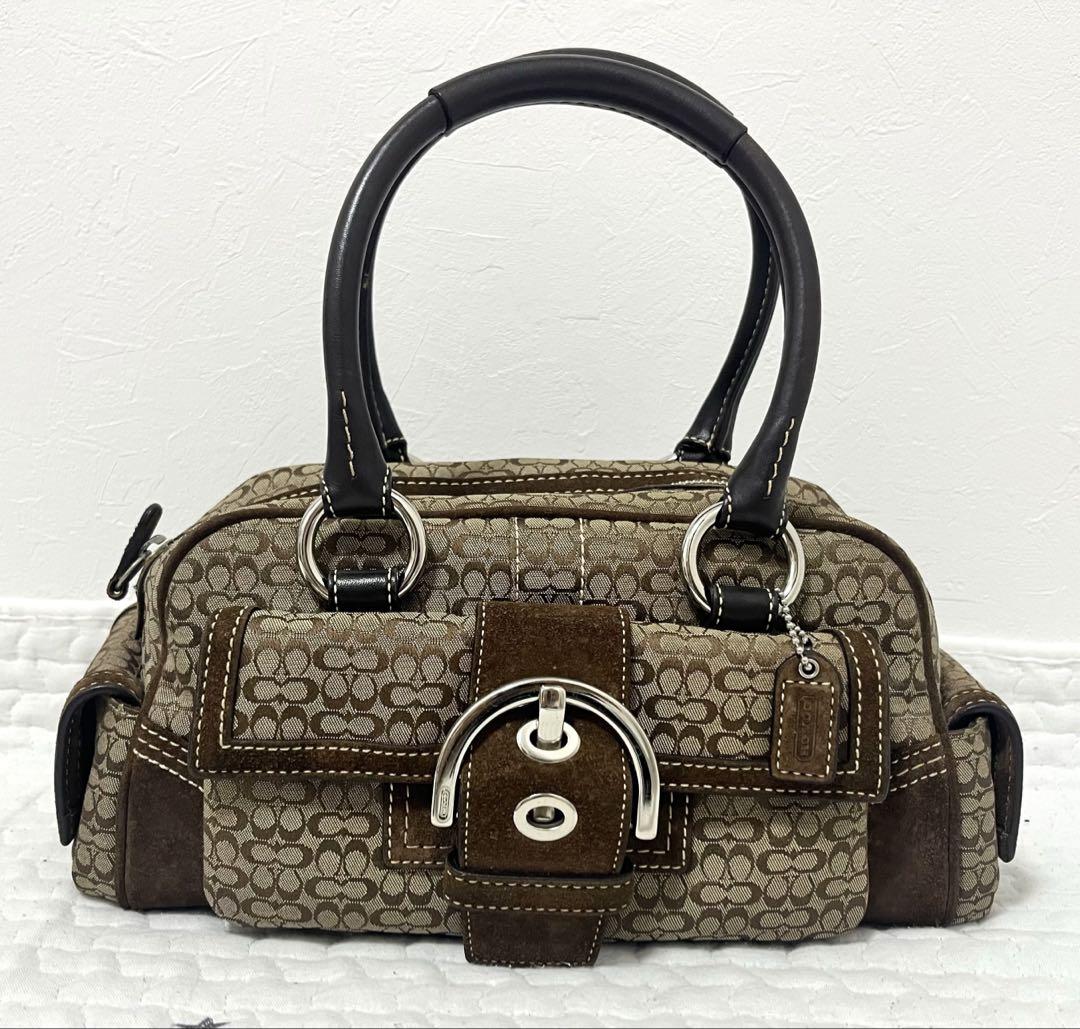 【美品】COACH : コーチ　ハンドバッグ シグネチャー ソーホー　3647