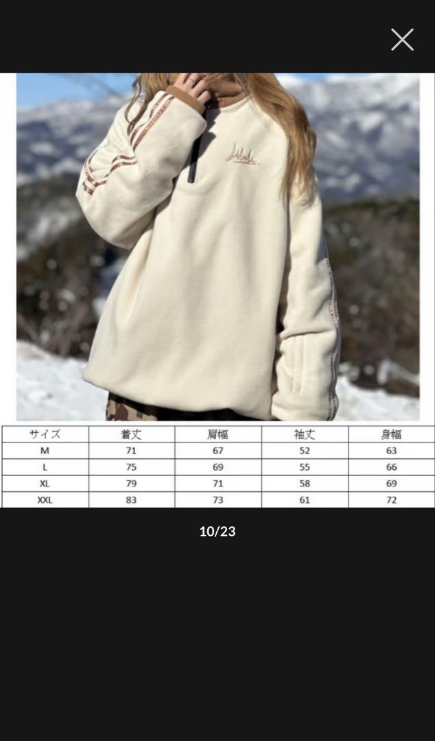 24-25 libelice フリース Lサイズ ブラック×グレー 新品