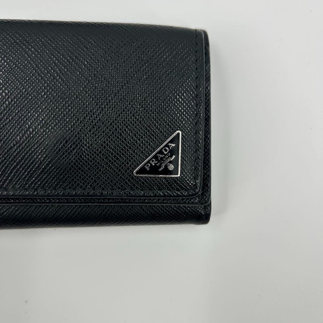 未使用級✨プラダ 三つ折り財布 三角ロゴ サフィアーノ レザー