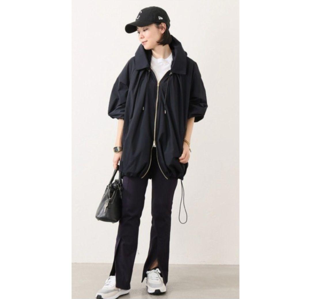 本日のみ限定値下！CINOH フード付きナイロン黒ジャケット