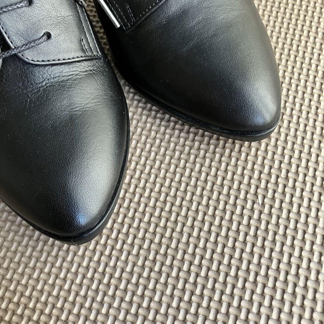 ランバンオンブルー☆レースアップパンプス☆LANVIN☆23cmブラック黒ヒール 画像7