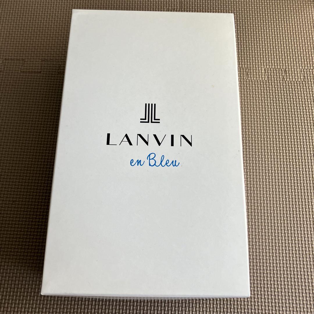 ランバンオンブルー☆レースアップパンプス☆LANVIN☆23cmブラック黒ヒール 画像9