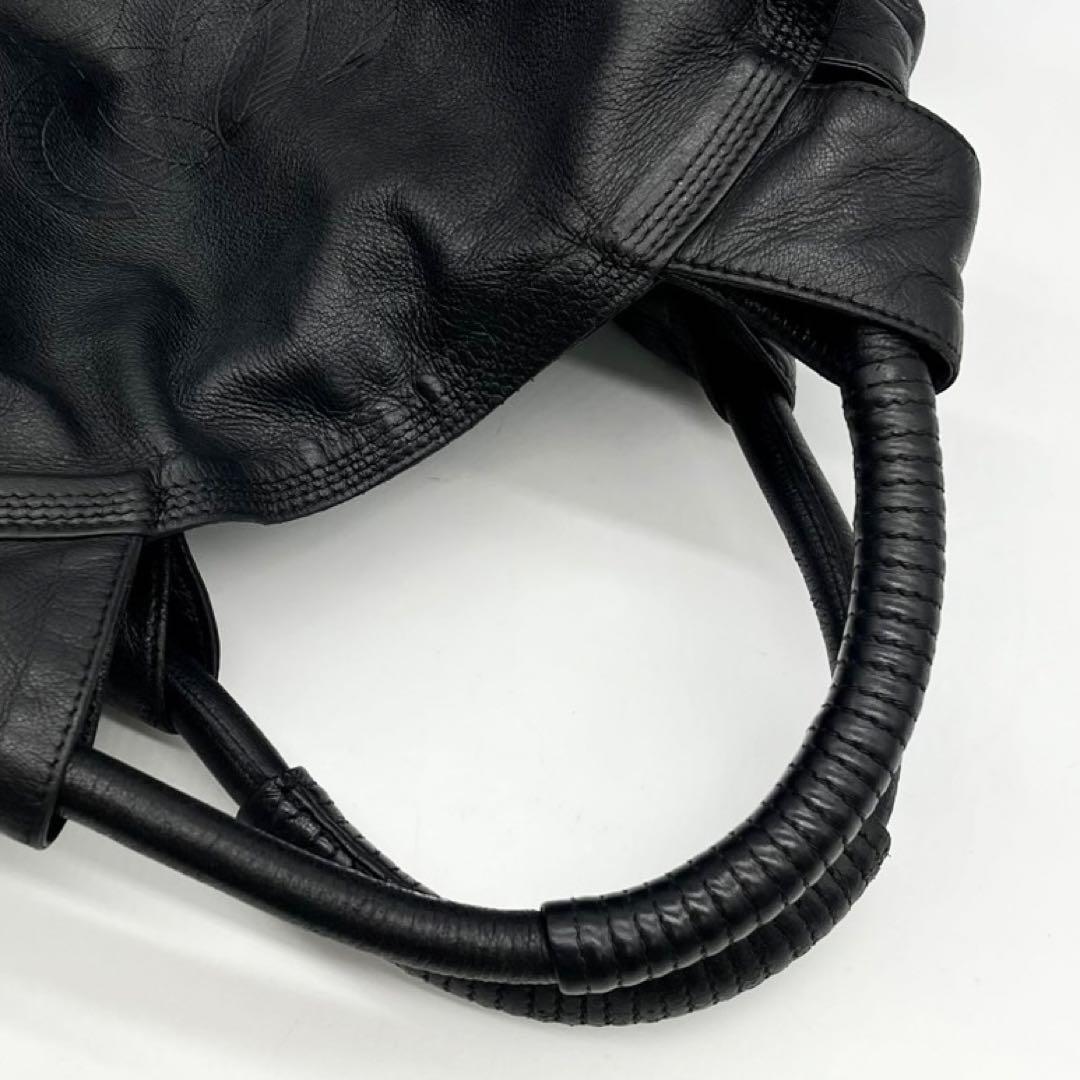 ✨美品✨ロエベ ハンドバッグ ナッパアイレ アナグラム レザー ブラック