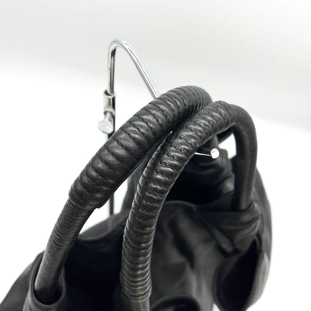 ✨美品✨ロエベ ハンドバッグ ナッパアイレ アナグラム レザー ブラック