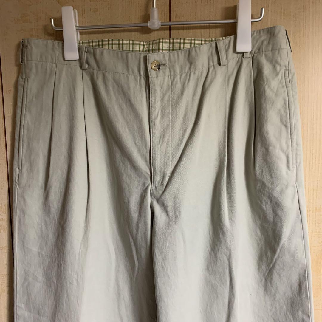 6 papas 2タック　コットン　ワイドパンツ
