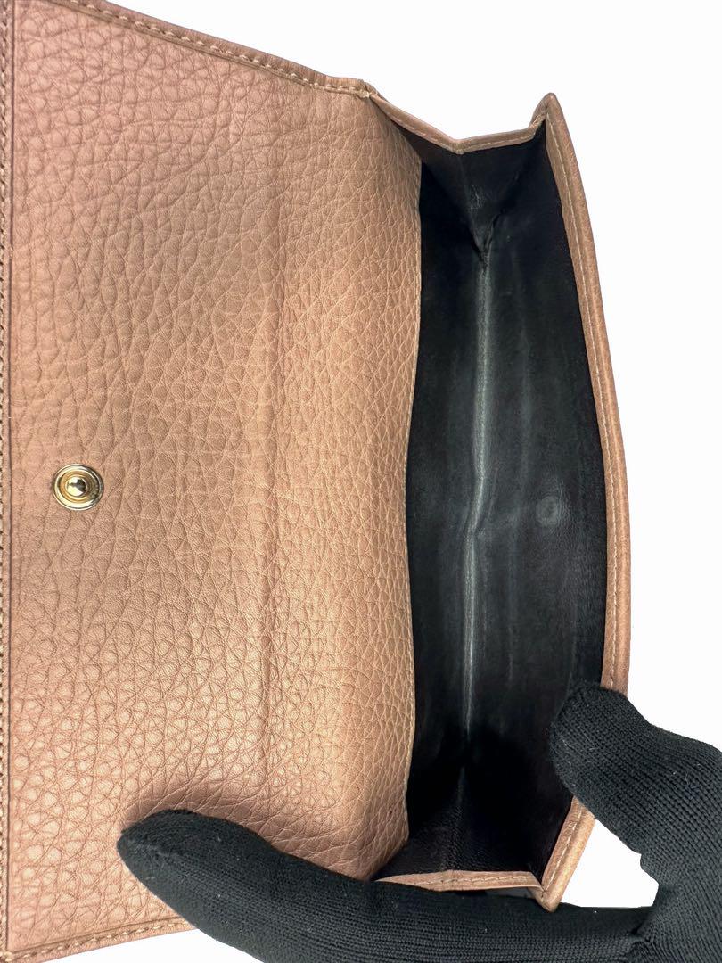 グッチ バンブータッセル レザー長財布 269981 竹 ベージュピンクリボン
