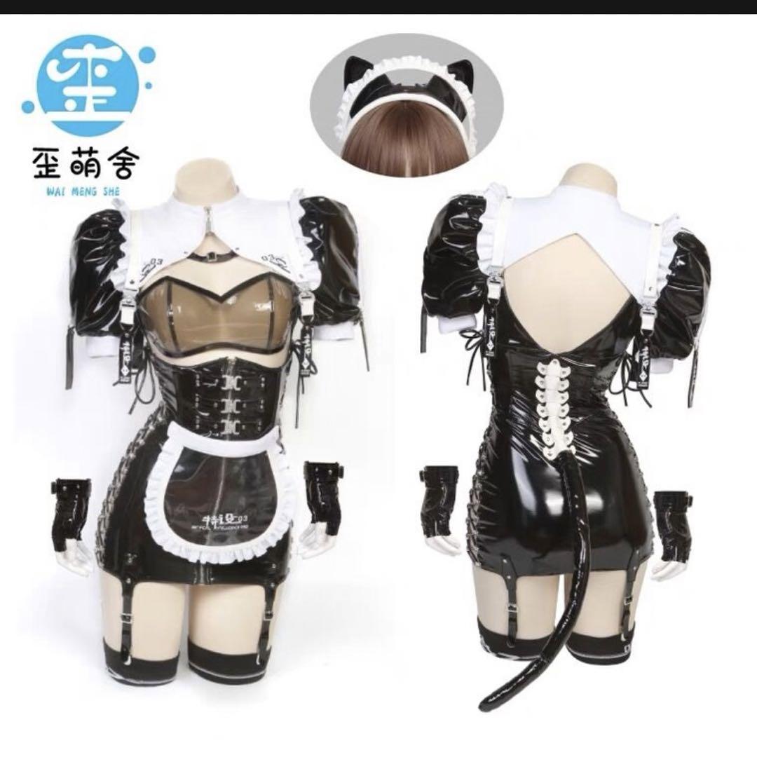 世界的に 猫耳スリットメイド 歪萌舎 コスプレ衣装 コスプレ衣装