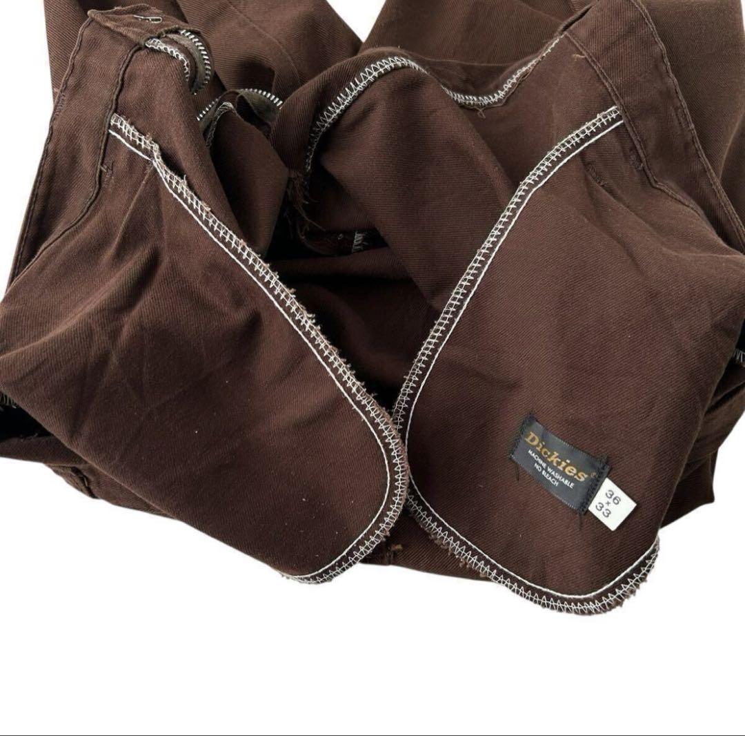 70s70年代Dickiesフレアパンツ チビタグTALONジッパーUSA製