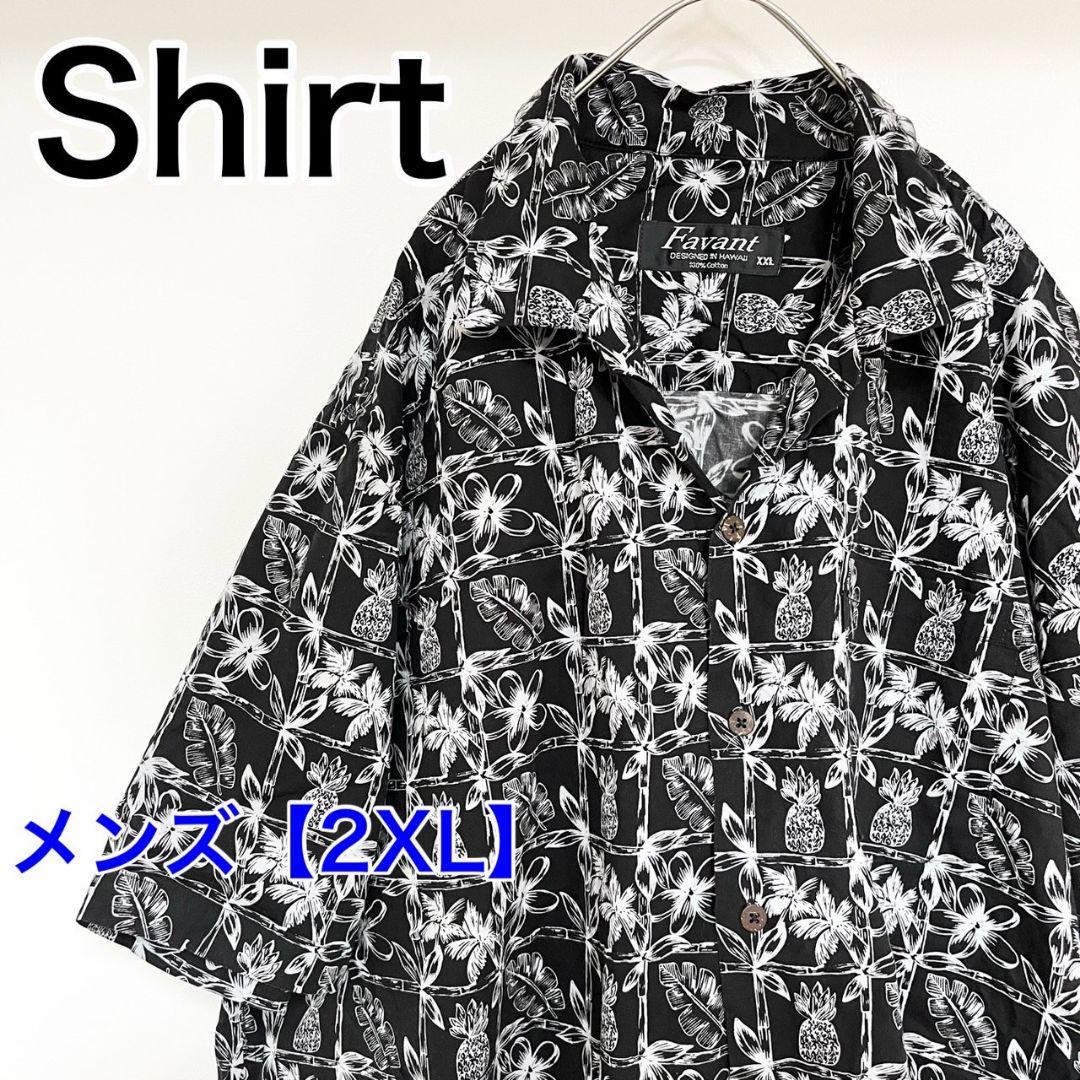 YAY6【US輸入】Favant　半袖アロハシャツ【メンズ2XL】黒色他