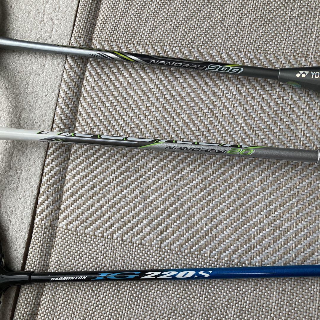 Nanoray 900/20 IG 220S バドミントンラケット3本セット Nanoray 900/20 IG 220S バドミントンラケット3本セット