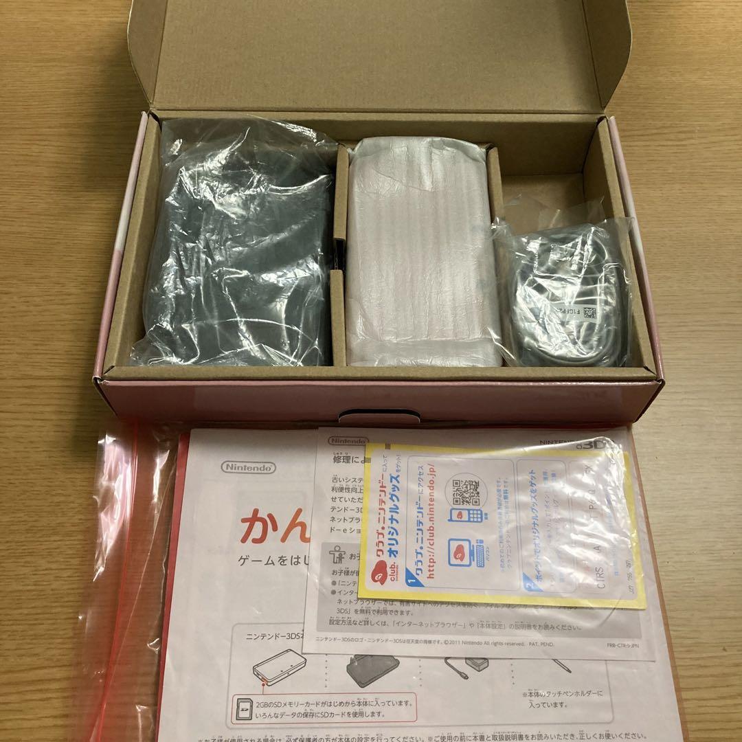 動作確認、初期化済み 任天堂3DS ピンク 充電器、タッチペン、箱、説明書付き