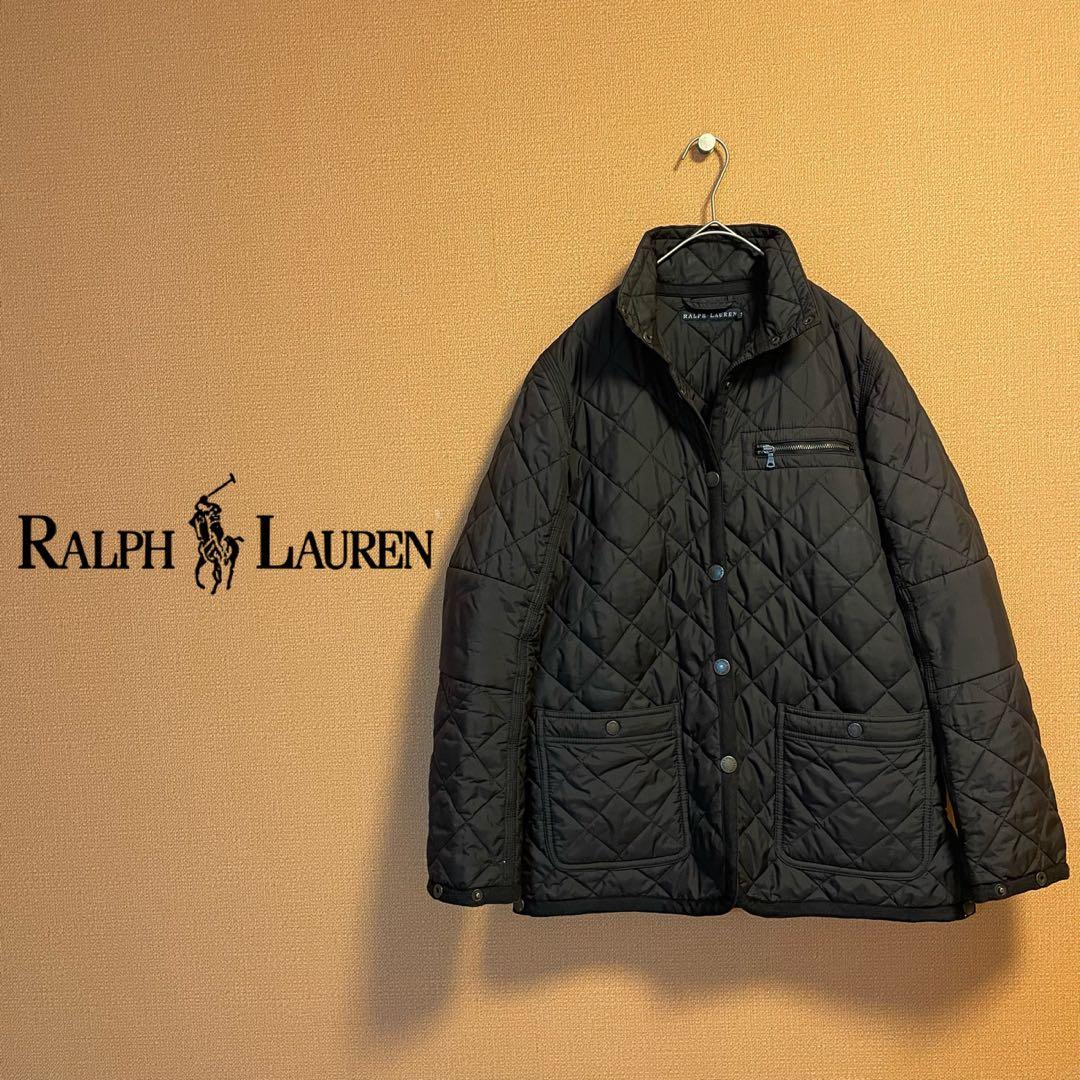 ラルフローレン キルティングジャケット 黒 Mサイズ 7号 レディースM・Ralph Lauren