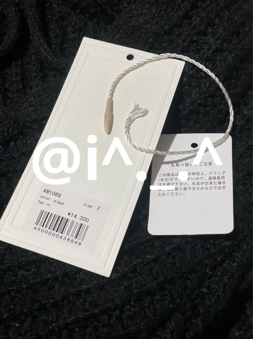 andmary Aura cable knit tops ブラック ANDMARY】Aura cable knit mini dress