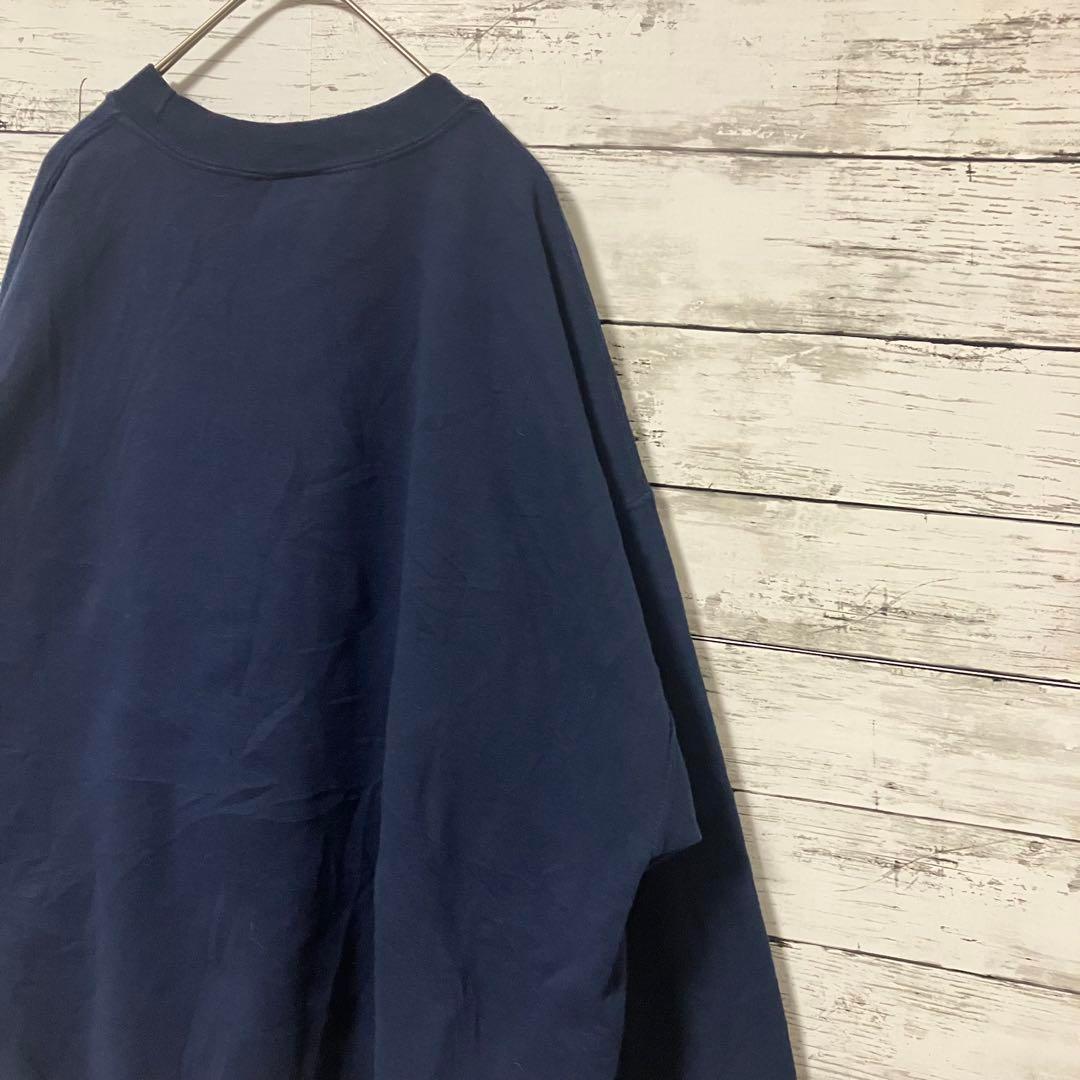 ●F523【US輸入】ギルダン スウェットシャツ ネイビー系 men's【XL】