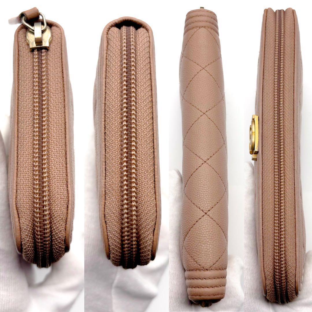 【美品✨新型モデル】シャネル ボーイシャネル ラウンドジップ 長財布