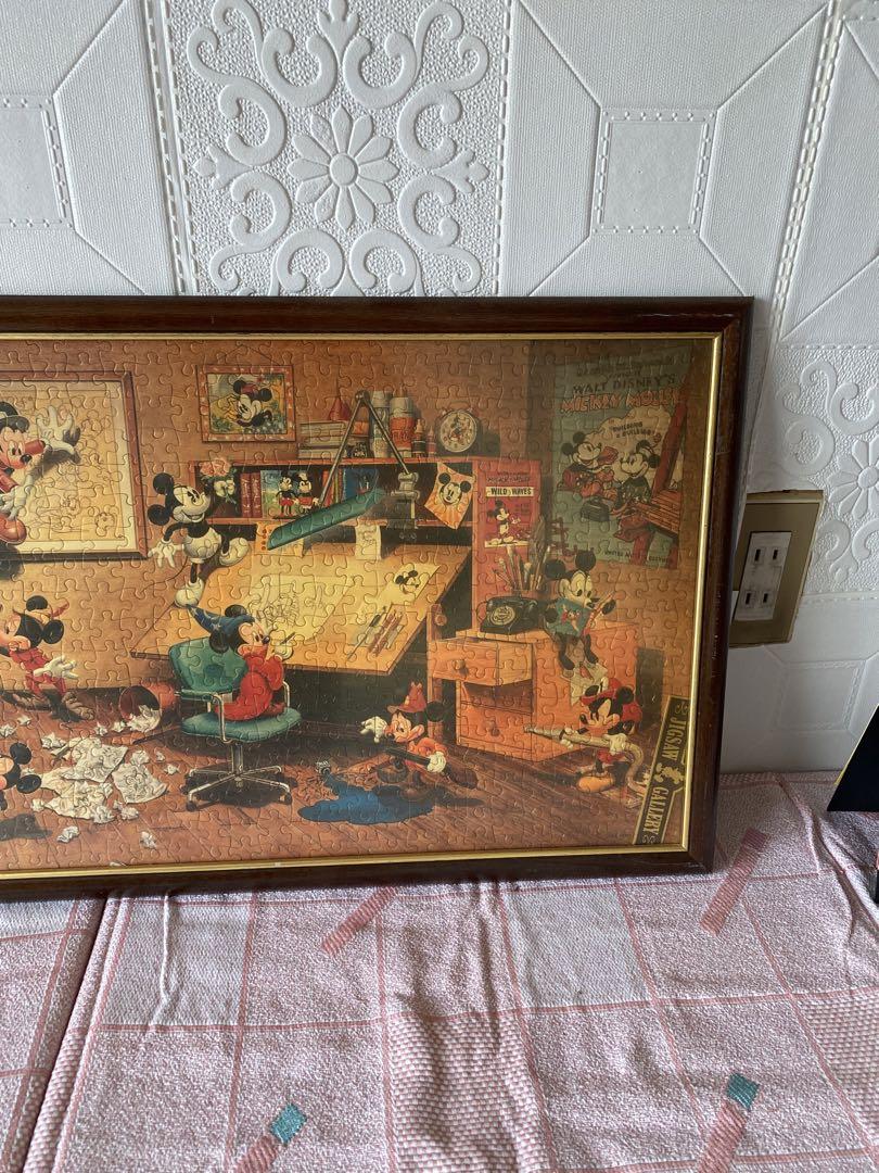 【美品】歴代ミッキーマウス大集合！パズル完成品　ディズニー額付 Disney - ☆【DISNEY】歴代ミッキーマウス大集合