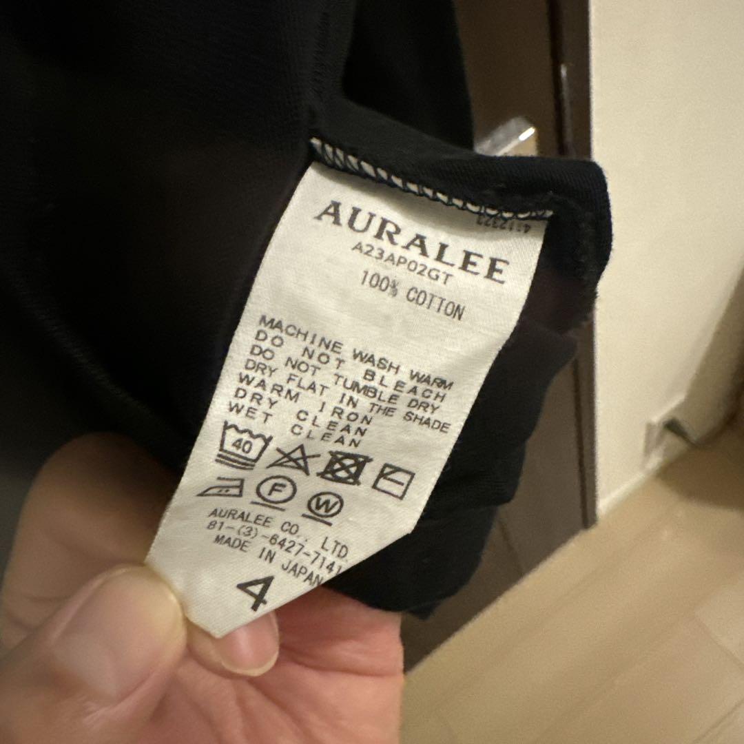 トップス auralee Luster Plaiting Hi Neck L/S Tee