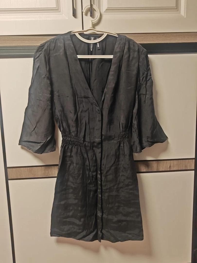 ブラック ロングワンピース 長袖L・ZARA