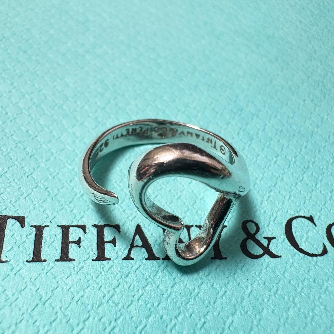 【美品】10号 ティファニー Tiffany オープンハート　リングSV925