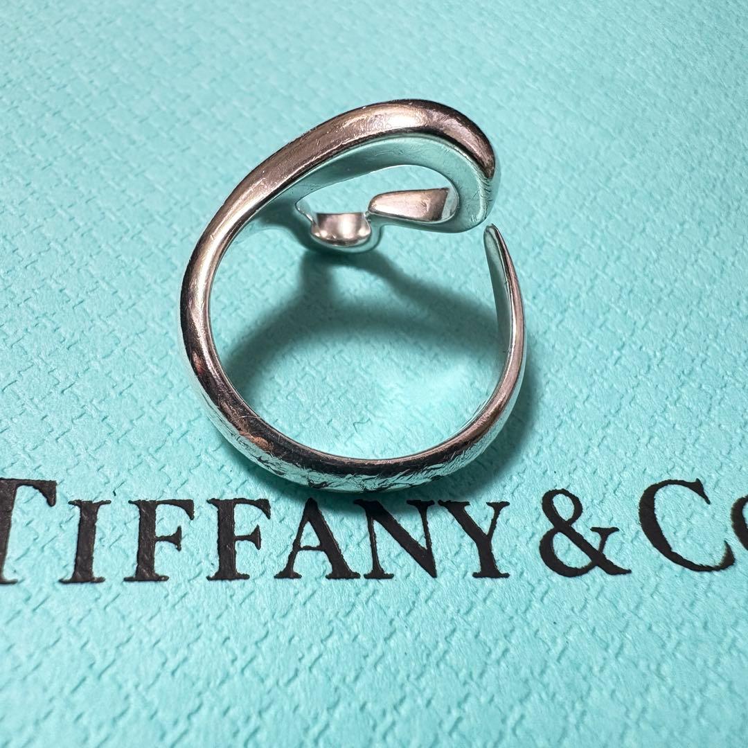 【美品】10号 ティファニー Tiffany オープンハート　リングSV925
