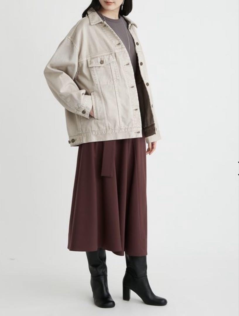 Mila Owen ビックダウンショルダーデニムジャケット Gジャン　美品 Mila Owen ビックダウンショルダーデニムジャケット Gジャン 美品
