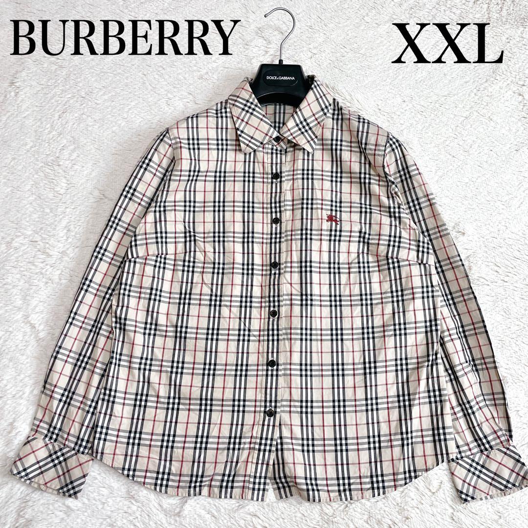 美品 大きいサイズ BURBERRY XXL ノバチェック シャツ 長袖 ホース