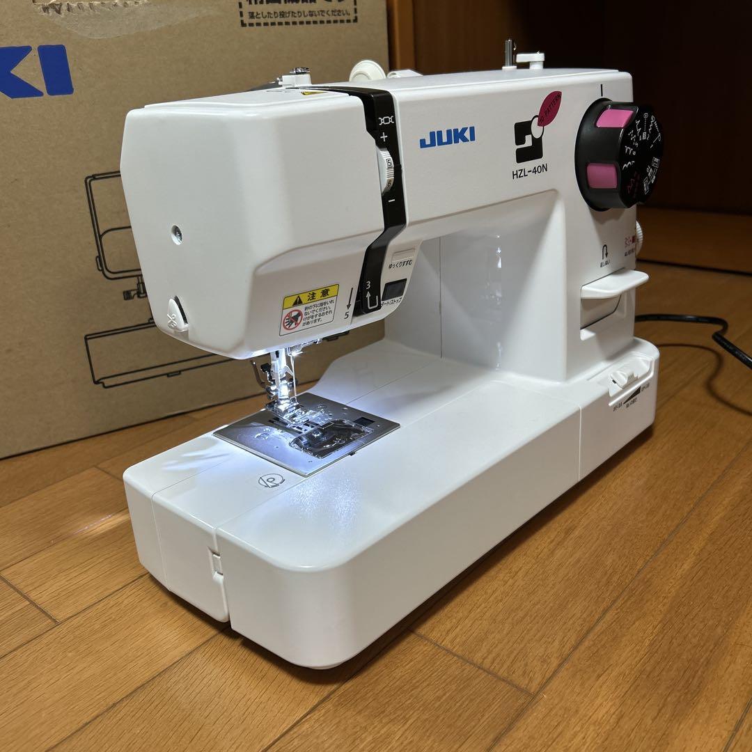美品★JUKI HZL-40N★厚地も縫えるミシン♪ソフトカバーと箱つき