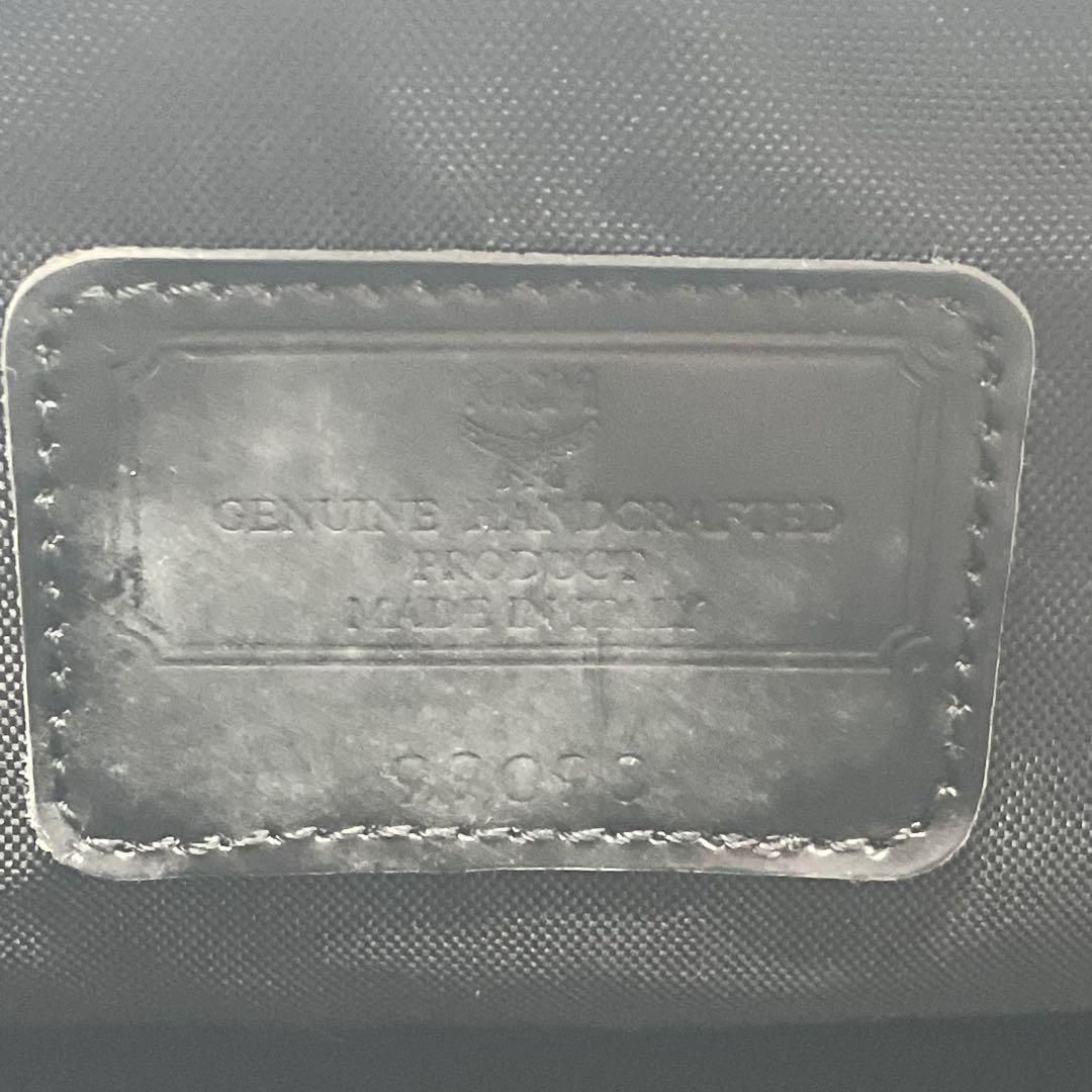 極美品 希少 MCM ハンドバッグ ナイロン 総柄 黒 ブラック