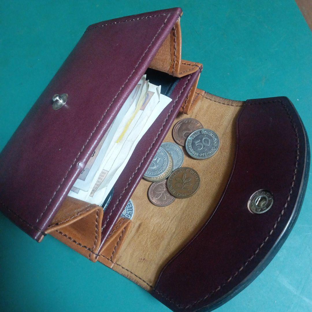 イタリアンレザー コインケース バーガンディ