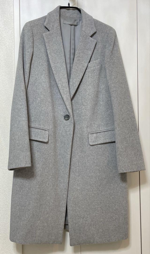 theory luxe グレー　チェスターコート　38