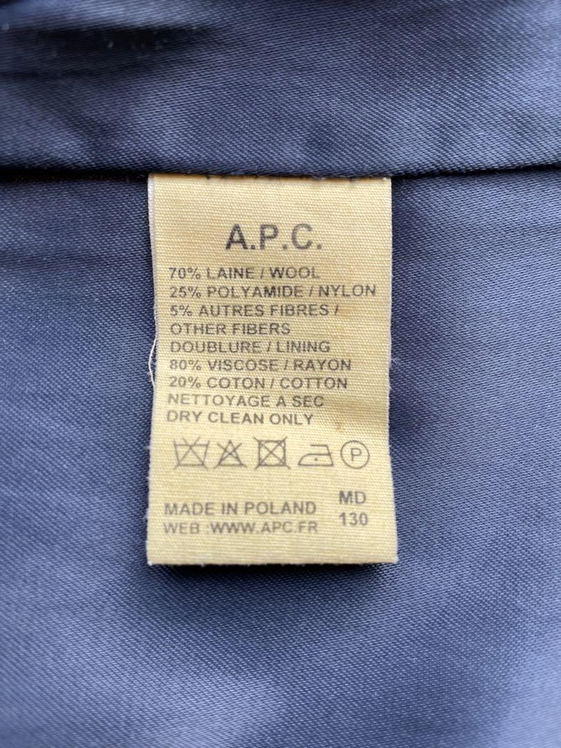 A.P.C.黒 ウール ピーコート メンズ