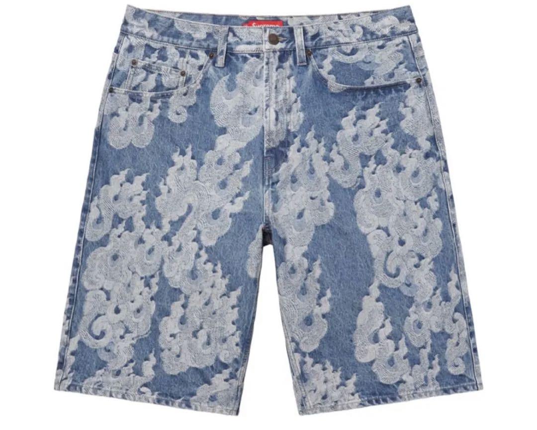 Supreme Denim Short Washed Indigo 30（Supreme Flames