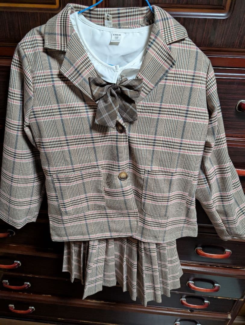 チェック柄 ブレザー スカートセット