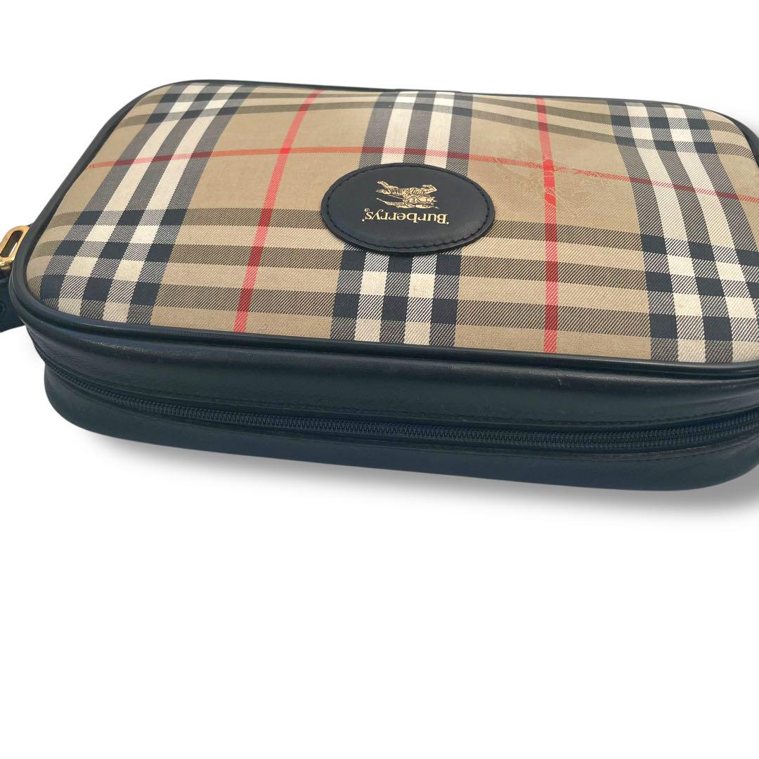 【レア】BURBERRY ショルダーバッグ　ノバチェック　ホースロゴ