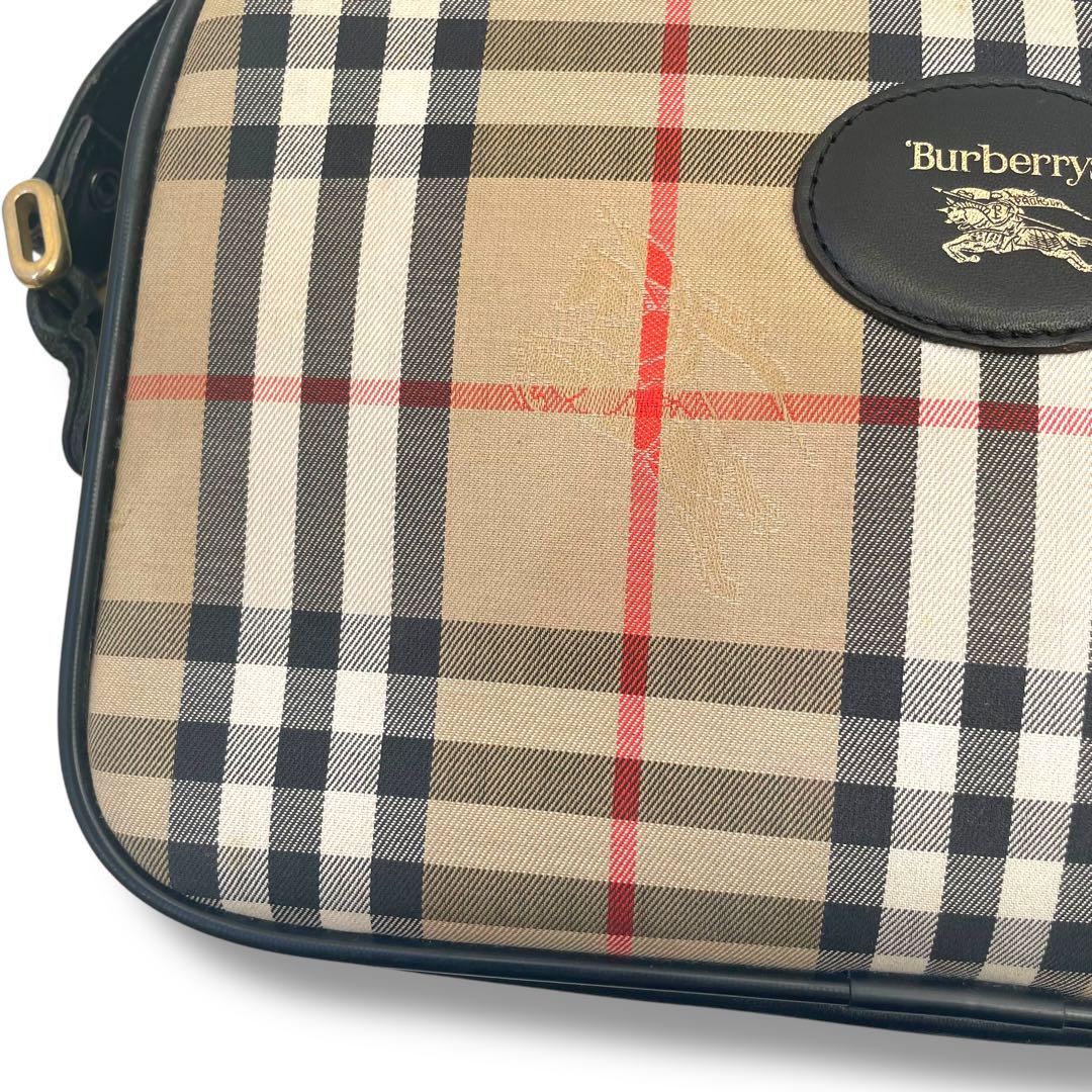 【レア】BURBERRY ショルダーバッグ　ノバチェック　ホースロゴ