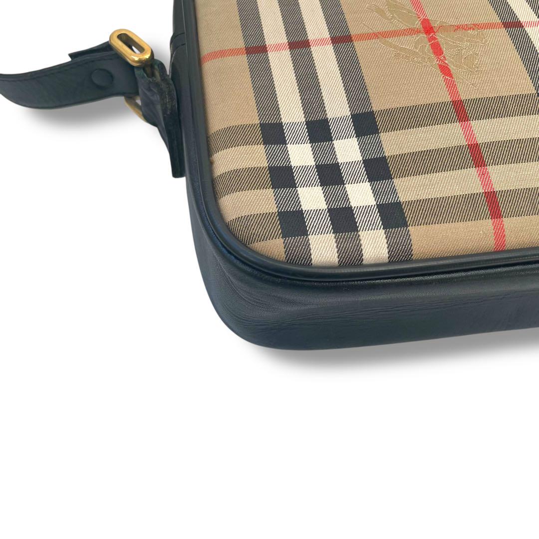 【レア】BURBERRY ショルダーバッグ　ノバチェック　ホースロゴ