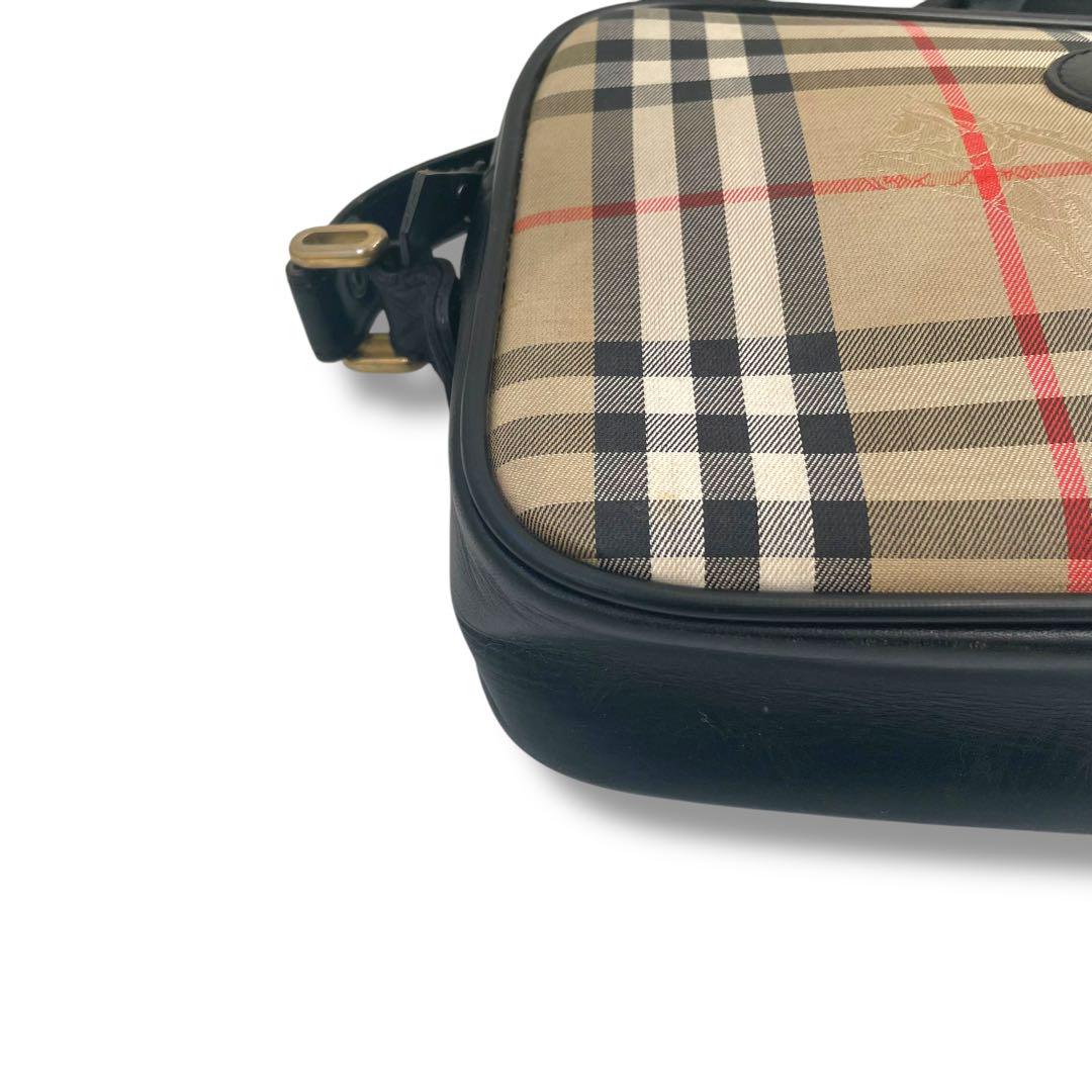 【レア】BURBERRY ショルダーバッグ　ノバチェック　ホースロゴ