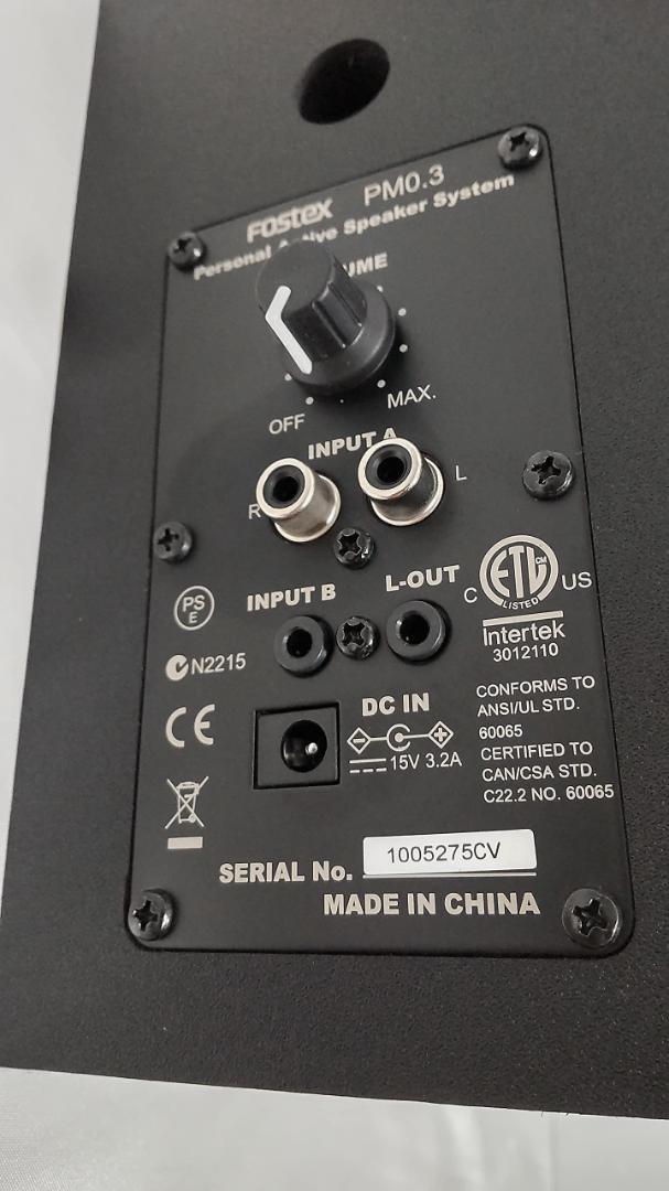 美品 FOSTEX パーソナル アクティブスピーカー システム PM0.3B