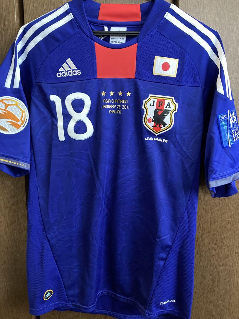 日本代表ユニフォーム　No.18　本田圭佑　アディダスサッカー adidas】本田圭佑 サッカー日本代表 背番号18 sizeL - メルカリ