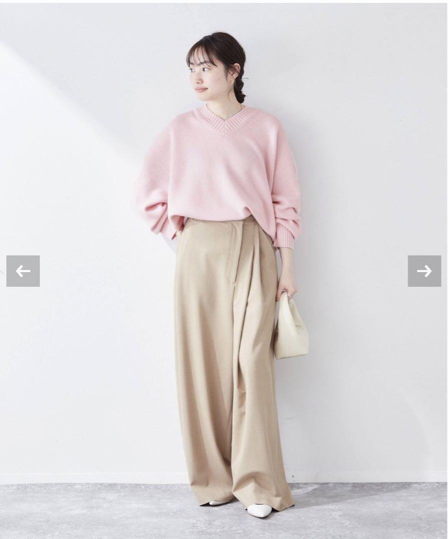 新品・タグ付き☆Plage　ファインウールVネックプルオーバー Plage ファインウール Vネックプルオーバー