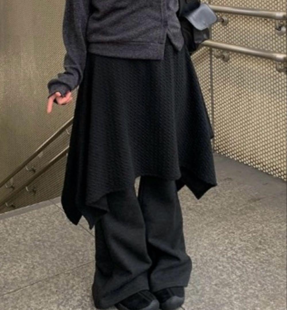 レイヤード ミディ スカート