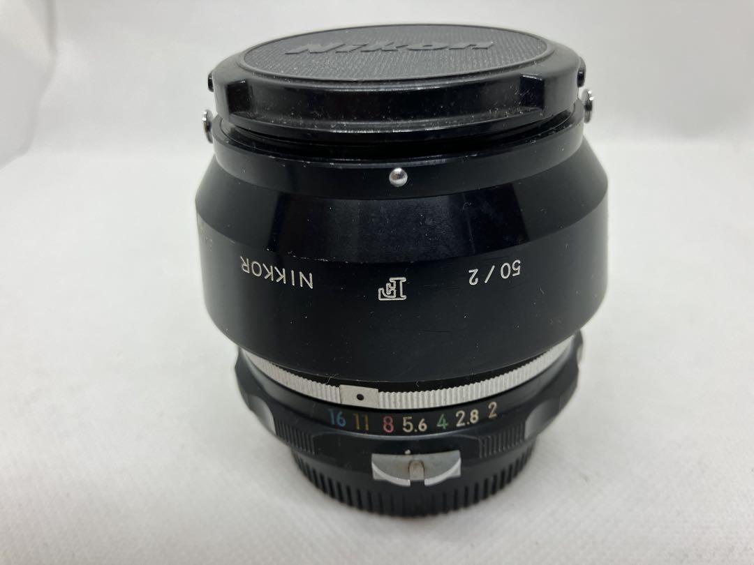 Nikkor-H 50mm f/2 単焦点レンズ★フード他付き