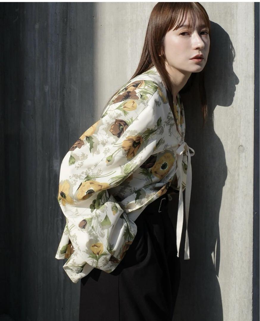 CLANE SCARF FLOWER RIBBON TOPS サイズ1