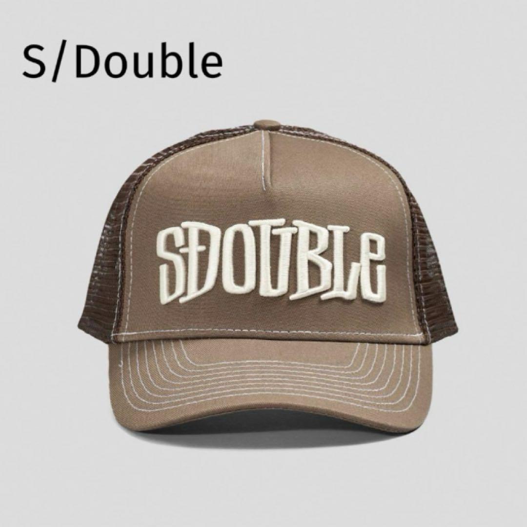 茶色 S/DOUBLE エスダブル メッシュキャップ 帽子 新品 【国内未発売】