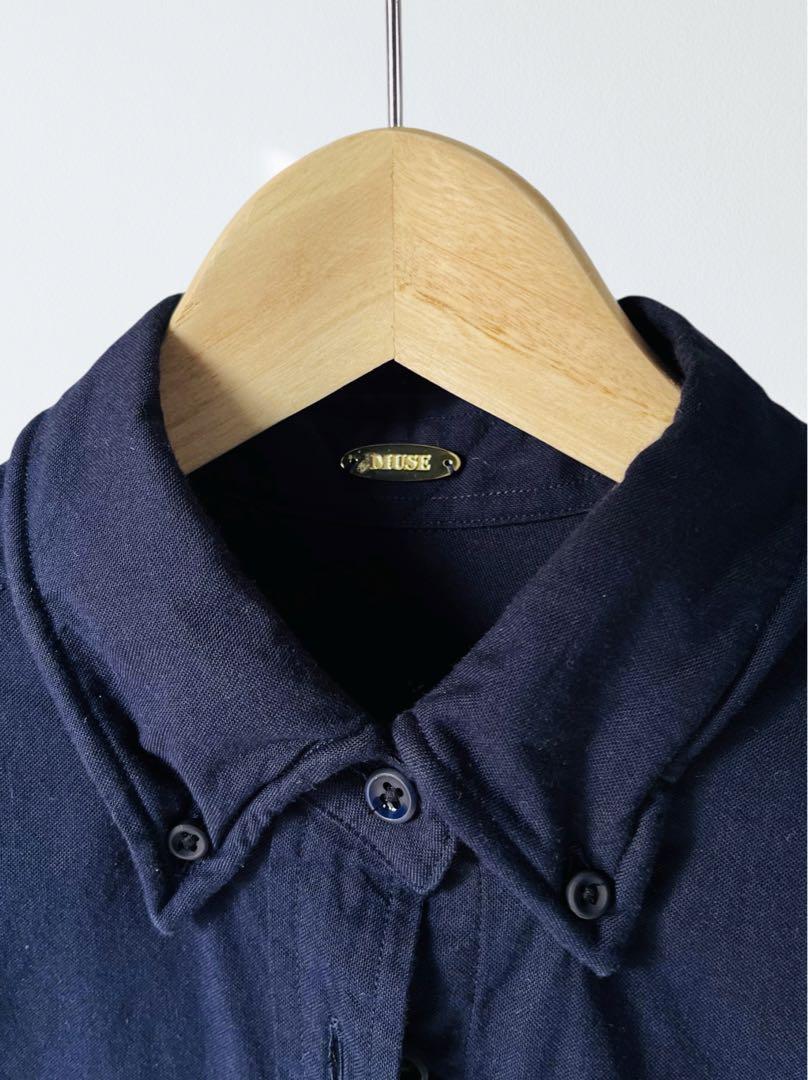 MUSE de DEUXIEME CLASSE OXFORD BD シャツ 紺