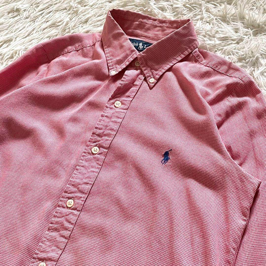 Ralph Lauren コットンシャツ BLAKE 90s 千鳥柄 L