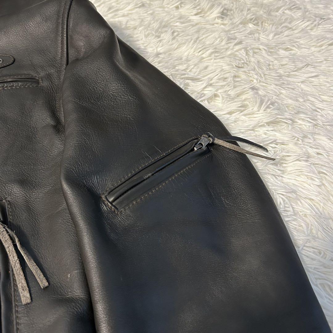 Liugoo Leather レザージャケット 2way G-1 A-2 L